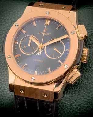 Hublot Classic Fusion 42MM Black Dial Leather Strap (541.OX