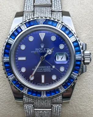 No Reserve - Rolex Submariner 40MM Aftermarket Blue Dial