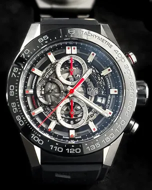 2018 Tag Heuer Carrera Calibre HEUER 01 45MM Skeleton Dial