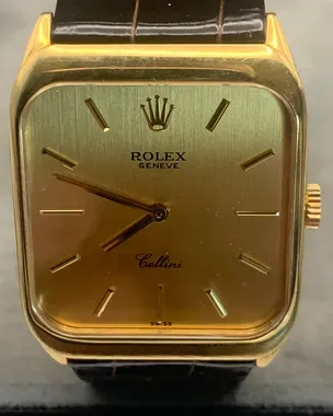 1998 (N Serial) Rolex Cellini 24MM Champagne Dial Leather