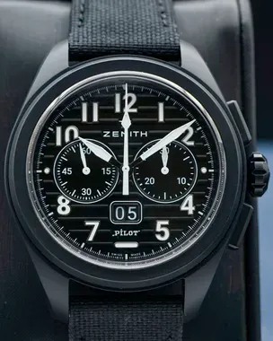 2023 Zenith Pilot Big Date Flyback 42.5MM Black Dial Textile