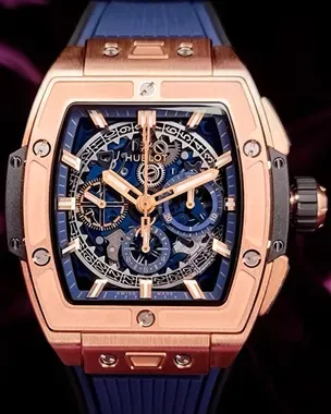 Hublot Spirit Of Big Bang 42MM Skeleton Dial Rubber Strap