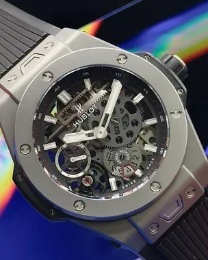 rayさま Hublot Big Bang Meca-10 45MM Skeleton Dial Rubber Strap (414