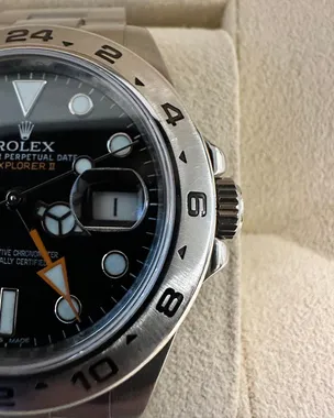 Buy Used Rolex Explorer II 216570WSO | Bob's Watches - Sku