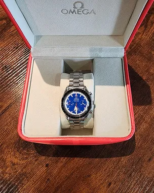 Omega Speedmaster Michael Schumacher Racing Cart Blue Dial