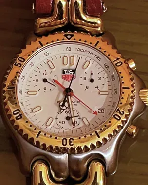 TAG Heuer S/EL 39MM Quartz White Dial Leather Strap (S35.006