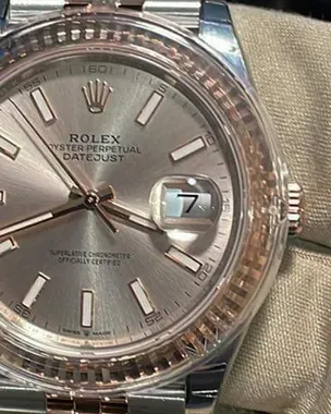 GyoGyoGyo/god修羅2022-10/17」 2022 Rolex Datejust Rose Two Tone Fluted Bezel Sundust Index