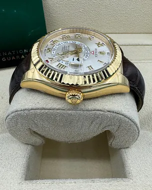 2023 Discontinued Rolex Sky-Dweller 42MM Silver Sundust Dial
