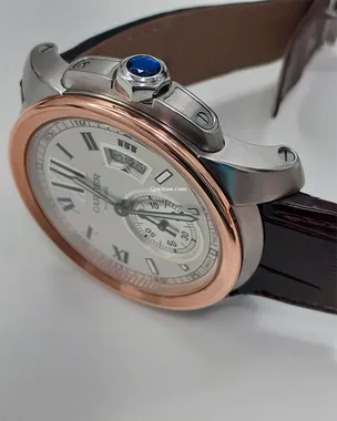 Cartier Calibre de Cartier 42MM Silver Dial Leather Strap