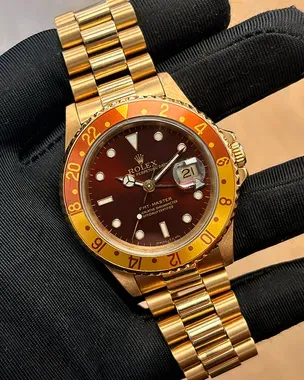 Rolex GMT-Master II 40MM Brown Dial Yellow Gold President