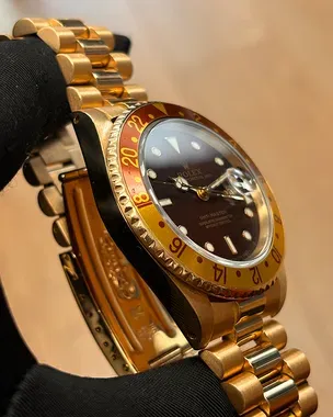 Rolex GMT-Master II 40MM Brown Dial Yellow Gold President
