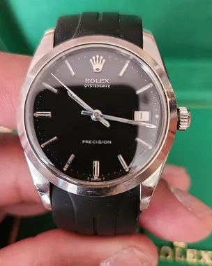 Rolex Oyster Precision 34MM Black Dial Aftermarket Rubber Rolex Oyster Precision 34MM Black Dial Aftermarket Rubber