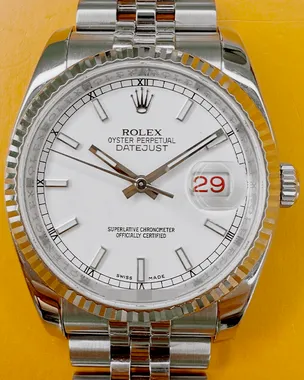2010 Rolex Datejust 36MM White Dial Jubilee Bracelet (116234 2010 Rolex Datejust 36MM White Dial Jubilee Bracelet (116234