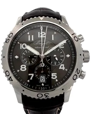 2011 Breguet Type XXI Flyback 43MM Grey Dial Leather Strap
