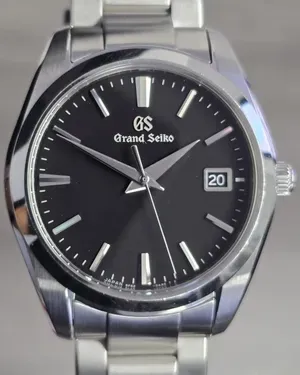 2024 Grand Seiko Heritage 37MM Quartz Black Dial Steel Bracelet