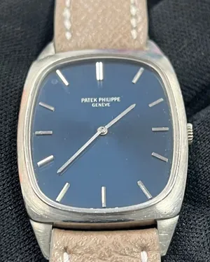 Bracelet De Montre Patek Philippe Cuir Bleu 16mm - Occasion Pour Montre De Luxe