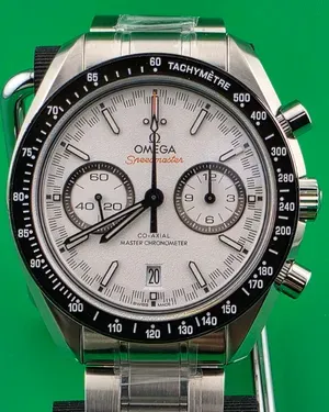 Omega Speedmaster Racing 44.25MM White Dial Steel Bracelet (329.30